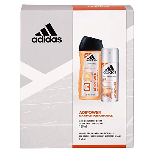 Adidas - Kit Adipower Bagnoschiuma 250 Ml + Spray Corpo Anti-Traspirante 150 Ml