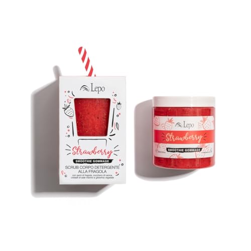 Lepo | Strawberry Smoothie Gommage 250 Ml, Scrub Corpo Esfoliante Con Semi Di Fragola