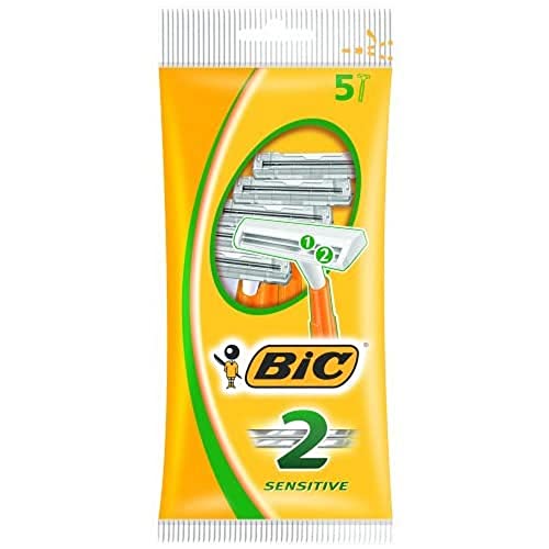 Bic 2 - Rasoio A Lama Doppia, Confezione Da 5