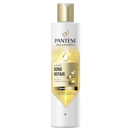 Pantene Molecular Bond Repair Shampoo Con Biotina 250Ml Formula Pro-V Concentrata Per Capelli Danneggiati. Protegge E Lascia I Capelli Visibilmente Pi
