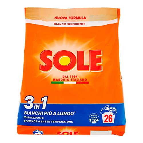 Sole Polvere Lavatrice Bianco Splendente 26 Lavaggi, 1.3Kg