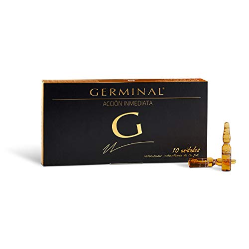 Germinal Azione Immediata - Siero In Fiale Per Viso Effetto Flash E Lifting Immediato, Con Le Proteine Del Mais Ed Estratti Di Ginseng - 10 Fiale X 1,