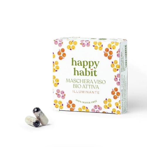 Happy Habit Maschera Viso In Polvere Bio Attiva Illuminante Trattamento Viso Efficace E Naturale 5 Capsule Compostabili Vegan
