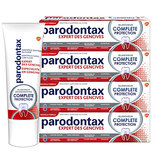 Parodontax Dentifricio Complete Protection Blancheur, 8 Benefici, Contro Il Gesso Dentale E Le Gengive Occasionali, 4 X 75 Ml