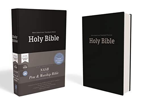 Holy Bible: New American Standard Bible, Pew And Worship Bible, Black, 1995 Text, Comfort Print