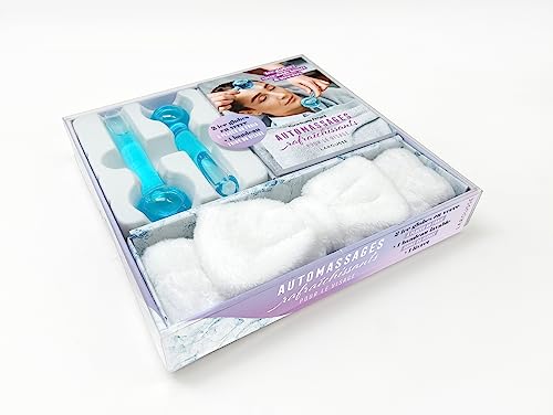 Automassages Rafraîchissants Pour Le Visage: Coffret Avec 2 Ice Globes En Verre, 1 Bandeau Soins Du Visage Et 1 Livret