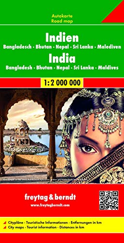 India-Nepal 1:2.500.000: Wegenkaart 1:2 750 000