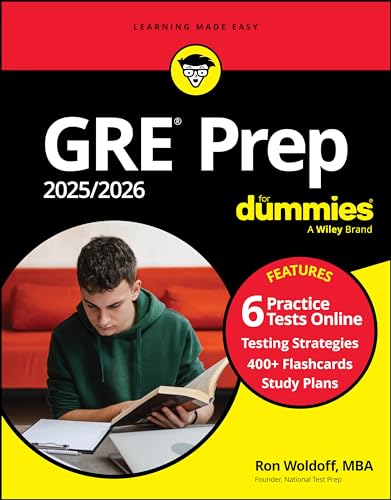 Gre Prep 2025/2026: Book + 6 Practice Tests + 400 Flashcards Online