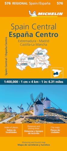 Spagna. Estremadura-La Mancha: Straßen- Und Tourismuskarte 1:400 000: 576: Index Of Places / Indice De Localidades; Distances And Driving Times / ...