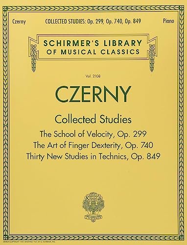 Carl Czerny Collected Studies: The School Of Velocity, Op. 299, The Art Of Finger Dexterity, Op. 740, Thirty New Studies In Technics, Op. 849