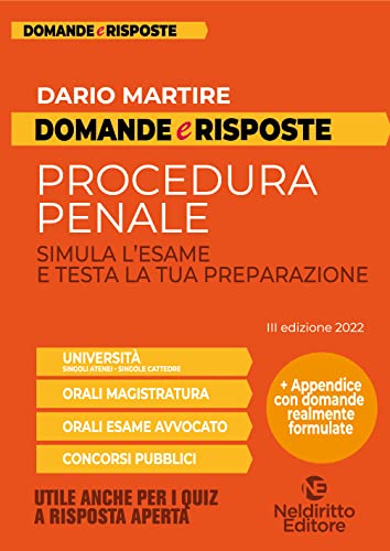 Domande E Risposte Di Procedura Penale 2022