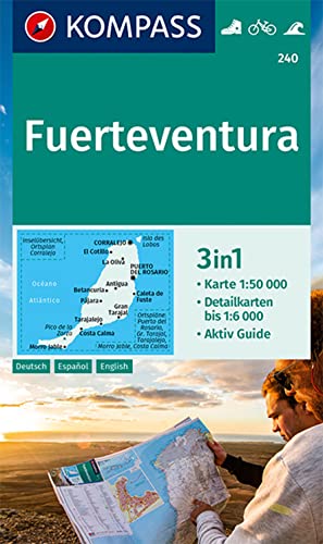 Kompass Wk240 Fuerteventura: Wandelkaart Schaal 1 : 50.000