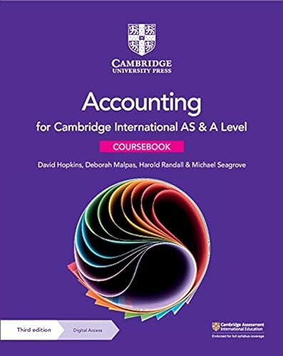 Cambridge International As & A Level Accounting Coursebook With Digital Access (2 Years)