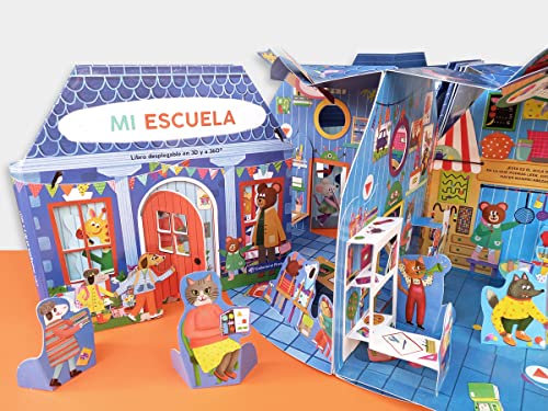 Mi Escuela/ My School: Libro Carrusel Desplegable En 3D Y A 360º: 1