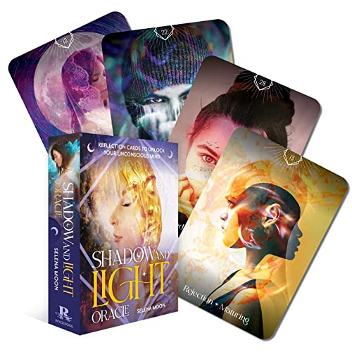 Shadow & Light Oracle: Reflection Cards To Unlock Your Unconscious Mind, 36 Gilded Cards And 96-Page Guidebook