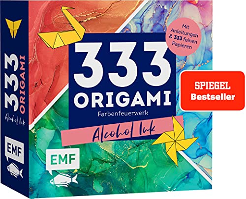 333 Origami - Farbenfeuerwerk: Alcohol Ink: Das Original: Mit Anleitungen Und 333 Feinen Papieren