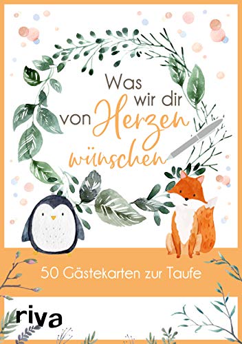 Was Wir Dir Von Herzen Wünschen - 50 Gästekarten Zur Taufe