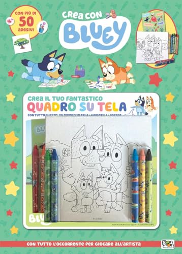 Crea Il Tuo Fantastico Quadro Su Tela. Crea Con Bluey. Ediz. A Colori. Con Quadro Su Tela, Pastelli. Con Adesivi