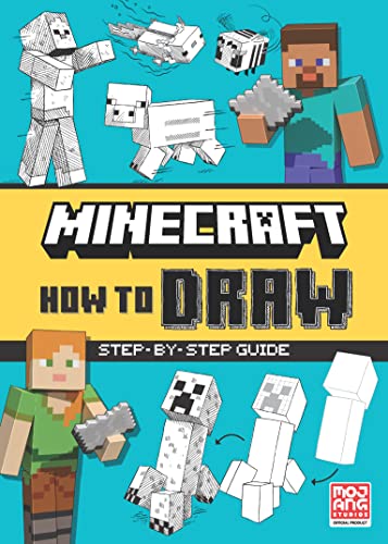 Minecraft How To Draw: An Official Minecraft Drawing Book, Fully Illustrated With Spaces To Draw On The Page – Perfect For Arty Kids And Gamers, New F