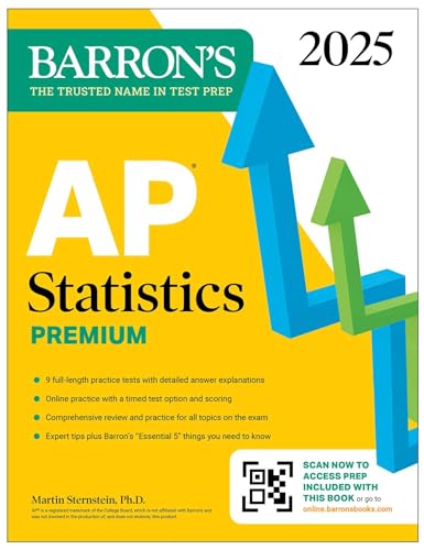 Ap Statistics Premium 2025: 9 Practice Tests + Comprehensive Review + Online Practice
