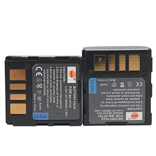 Dste - Batteria Di Ricambio Compatibile Con Jvc Bn-Vf707U Gr-D350 Gr-D351 Gr-D371 Gr-D375 Gr-D390 Gr-D393 Gr-D395 Gr-D396 Gr-D450 Gr-D570 Gr-D640 Gr-D