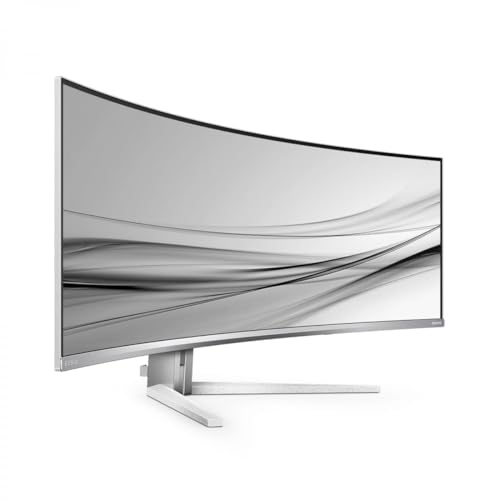 Philips Evnia 49M2C8900L - Monitor Da Gioco Curvo Oled Dqhd Da 49 Pollici, 144 Hertz, 0,03 Ms Gtg, Hdr400, Ambiglow (5120X1440, Hdmi 2.1, Displayport