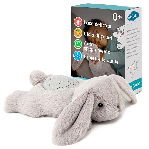 Cloud B Mini Luce Notturarna Calmante Con Proiettore Di Stelle | Luminosità Delicata | 3 Colori | 1 Costellazione | Auto Spegnimento | Dream Buddies B