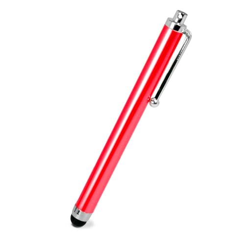 Ociodual Penna Touch Screen, Penna Capacitiva Rosso Per Tablet/Ipad/Iphone/Smartphone/Android/Ios, Penna Touch Universale, Punta In Gomma Da 7 Mm