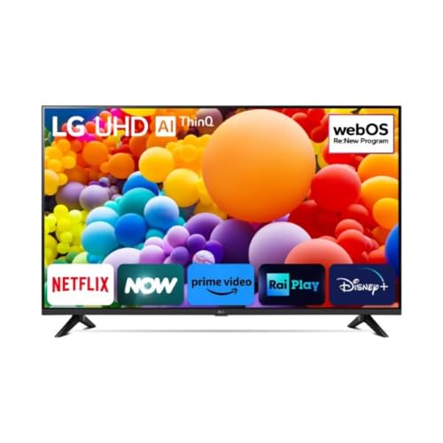 Lg Television 43Ut73006La.Apiq, 43", Smart Tv 4K, Ultra Hd, Processore Α5 Gen7, 20W, 3 Hdmi, Hdr10 Pro, Filmmaker Mode, Game Optimizer, Alexa, Wi-Fi, 