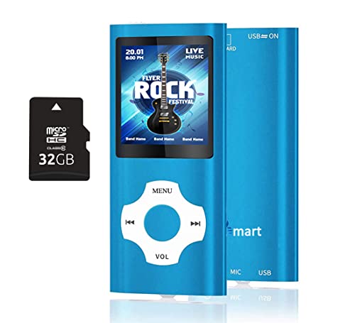 32Gb Lettore Mp3, Tabmart Metal Hi-Fi Capacità Di Musicale Portatile Lettore Mp4 Ad Alta Risoluzione Con 1,8 Pollici Schermo Mp3 Lettore Multifunzione