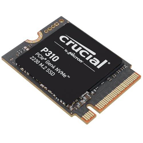 Crucial P310 Ssd 1Tb Pcie Gen4 Nvme M.2 2230 Ssd Interno, Fino A 7.100 Mb/S, Compatibile Con Steam Deck, Asus Rog Ally, Msi Claw & Microsoft Surface -