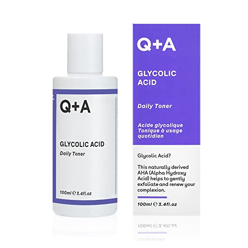 Q+A Tonico Giornaliero All'Acido Glicolico, Miscela Di Ingredienti Super Idratanti E Schiarenti Per Una Pelle Liscia E Setosa. 100Ml