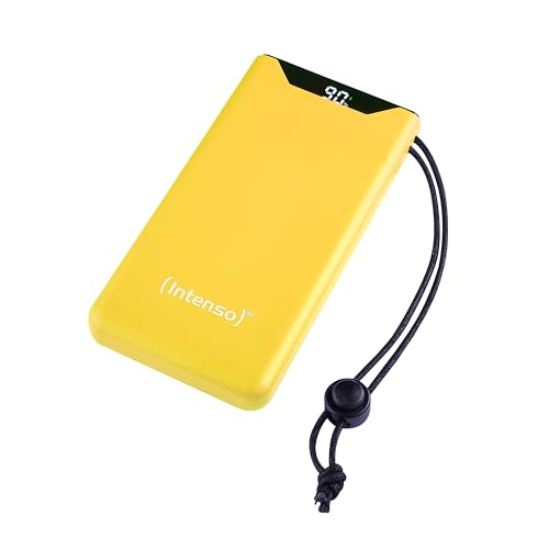 Intenso Powerbank F10000, Batteria Esterna Con Pd (20W) & Qc (18W), Connettore Usb-C E Usb-A, 10000 Mah, Giallo