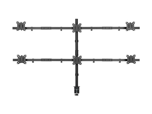 Equip 650160 17"-32" Supporto Da Tavolo Mobile Per 6 Monitor
