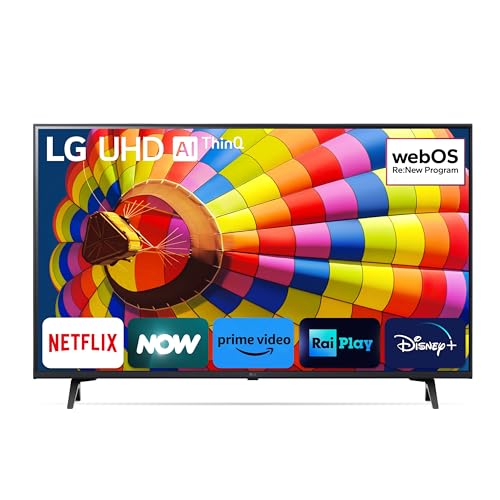 Lg Uhd 43'', Serie Ut8000 2024, 43Ut80006La, Smart Tv 4K, Ultra Hd, Processore Α5 Gen7, 20W, 3 Hdmi, Hdr10 Pro, Filmmaker Mode, Game Optimizer, Alexa,