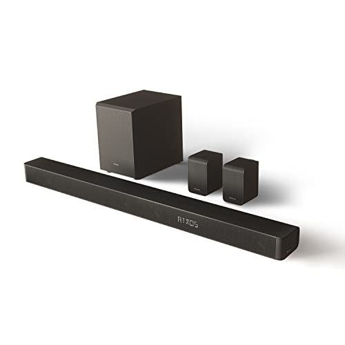 Hisense Ax5100G Soundbar Con 340W, 7 Altoparlanti E Subwoofer 6.5, Dolby Atmos, Dts Virtual X, Bluetooth 5.0, Ez Play