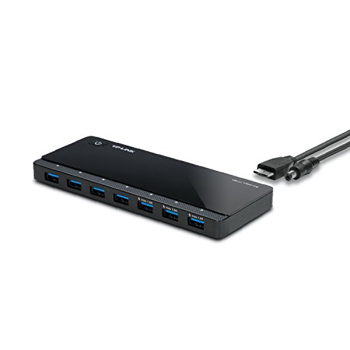 Tp-Link Usb 3.0 Micro B 7-Port Hub With 12V/2.5A Power Adapter And 1M Usb3.0 Cable, Compatible With Windows, Mac Os X And Linux Systems (Uh700), Black