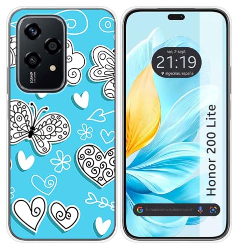 Custodia In Silicone Per Huawei Honor 200 Lite 5G Motivo Farfalle Disegni