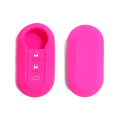Siluohake Cover Chiave Fiat In Silicone Guscio Per Chiavi Auto Cover Chiavi Auto Per Fiat Panda Punto 500 Bravo Grande Doublò Custodia Coprichiave (Ma