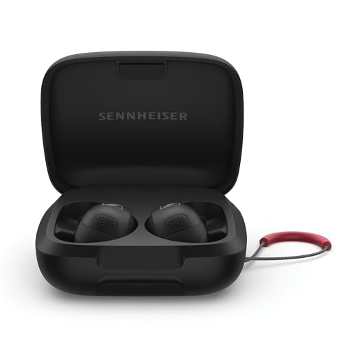 Sennheiser Momentum Sport Auricolari Con Suono Sportivo E Anc Adattivo, Aderenza Sicura, Durata Della Batteria Di 24 Ore - Neri