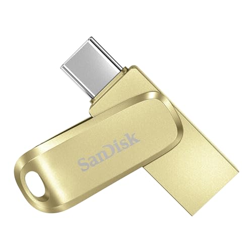 Sandisk 512Gb Ultra Dual Drive Luxe, Unità Flash Usb Type-C, Interamente In Metallo Con Connettori Usb Reversibili Di Tipo C E Tipo A, Per Smartphone,