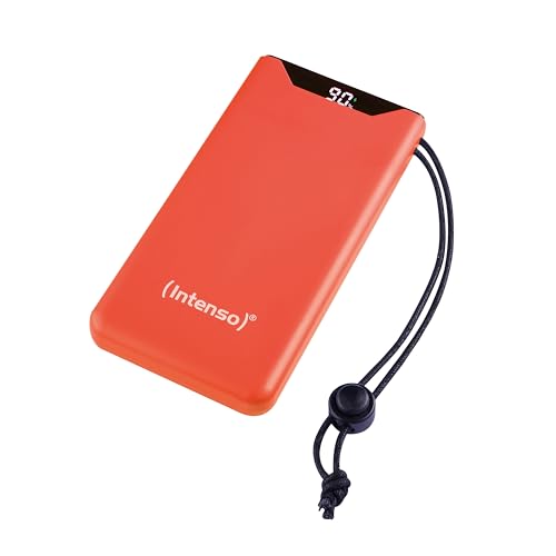 Intenso Powerbank F10000, Batteria Esterna Con Pd (20W) & Qc (18W), Connettore Usb-C E Usb-A, 10000 Mah, Arancione