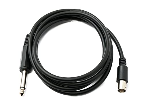 System-S Cavo Audio, 180 Cm, 6,35 Mm, Jack Maschio A Bnc, Adattatore Aux, Colore Nero