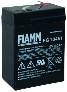 Fiamm Batteria 6V 4,5 Ah Fg10451 Vrla Agm Ermetica