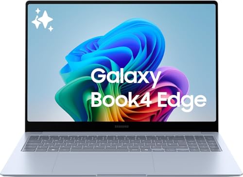 Samsung Laptop Galaxy Book4 Edge, Display Da 16" Wqxga+ Amoled Touch Screen, Snapdragon Elite X1E, 16Gb Ram, 512Gb Ssd, Windows 11 Home, Sapphire Blue