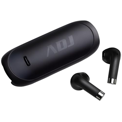 Adj Novel Earphones Auricolari Bluetooth 5.2 Cancellazione Del Rumore Attiva (Nero)