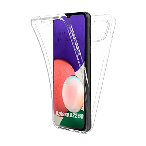 Aurstore Coque Pour Samsung Galaxy A22 5G,Protection Intégrale Avant + Arrière En Rigide, Housse Etui Pochette Tactile Protection 360 Degré - Antichoc