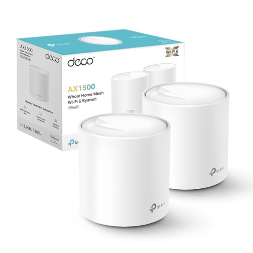 Tp-Link Deco X1500(2-Pack) Router Wifi 6 Mesh Ax1500Mbps, 2 Porte Ethernet Gigabit, Controllo Parental, Router E Ripetitore, Compatibile Con Amazon Al