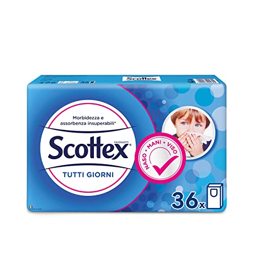 Scottex Fazzoletti Tutti I Giorni, 1 Confezione Da 36 Pacchetti