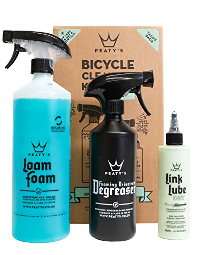 Peaty'S Kit Per La Pulizia Della Bicicletta (Asciutto), Lava, Sgrassante E Lubrificante, Essenziale Per La Manutenzione E La Cura Della Bici, Detergen